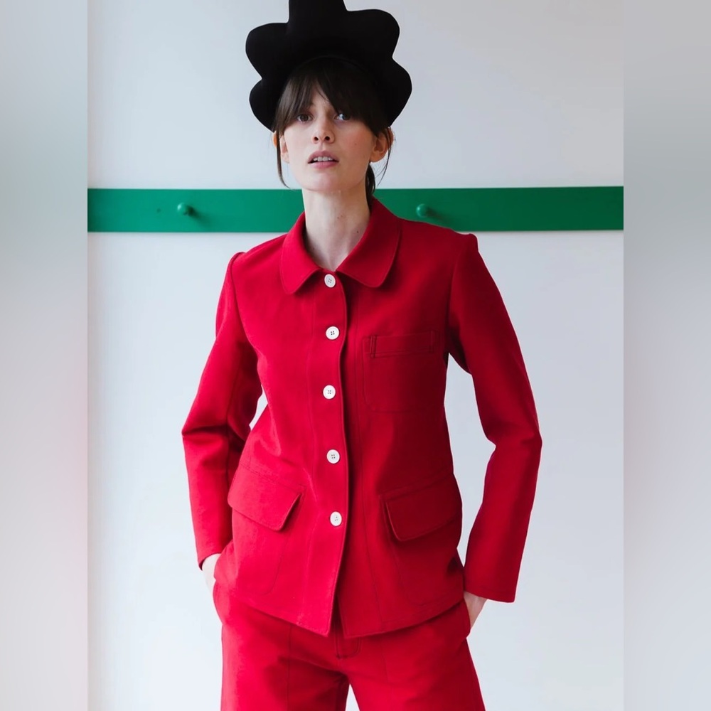 Caron Callahan crimson Tomo jacket size XS